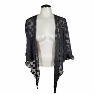 UPS & DOWNS Polka dot Black Cardigan NWOT Size Small